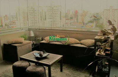 Lindo apartamento 3 exclusivas suítes planejadas | ar condicionado | varanda gourmet c/ churrasqueira - 3 vagas - a venda - centro - santo andré/sp.