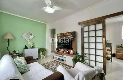 Apartamento com 2 quartos, 2 banheiros e garagem fechada no macuco em santos