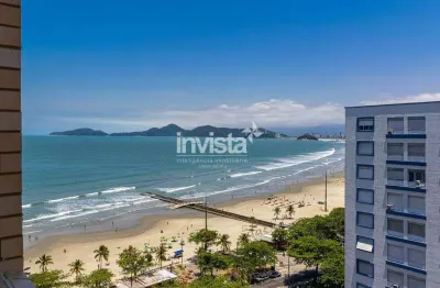 Apartamento reformado com vista para o mar – porteira fechada – embaré, santos