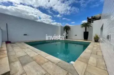 Casa sobreposta alta com 5 dormitórios 4 suítes no boqueirão em santos