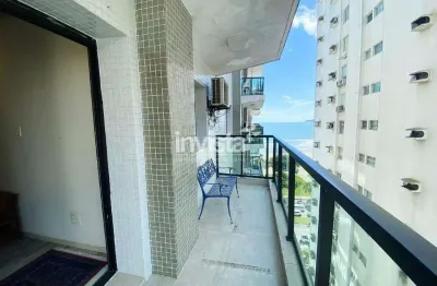 Locação de 3 dormitórios mobiliados com vista lateral para o mar, bairro do boqueirão