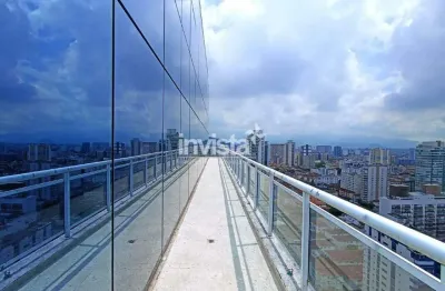 Sala comercial para alugar com 465m² de área privativa 10 garagens e heliponto na principal avenida de santos