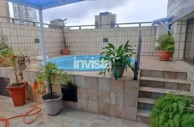Cobertura com 4 quartos para alugar no Pompéia, Santos 
