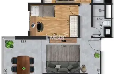 Apartamento com 2 quartos à venda no José Menino, Santos 