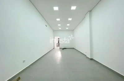 Locação - loja térrea 100% reformada no centro de santos - 120m²