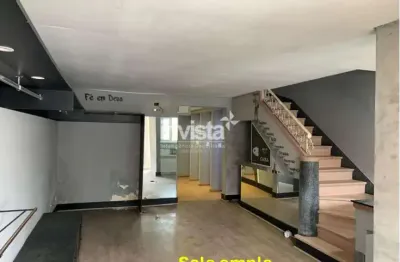 Casa comercial/ponto comercial para locação no bairro do gonzaga em santos