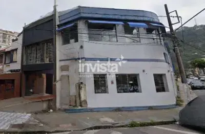 Ponto comercial de esquina para alugar na avenida pinheiro machado no marapé em santos