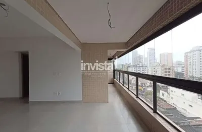 Apartamento 2 dormitórios com 1 suíte e varanda integrada na ponta da praia em santos
