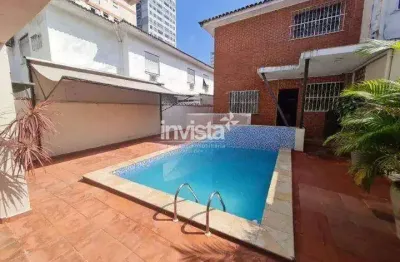 Casa com 4 quartos para alugar no Embaré, Santos 