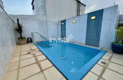 Cobertura com 3 quartos para alugar no Embaré, Santos 