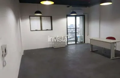 Oportunidade no valongo – sala comercial com sacada para locação