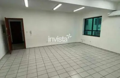 Sala comercial para alugar no Macuco, Santos 