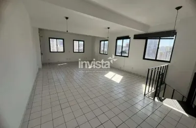 Cobertura para alugar no Gonzaga, Santos 