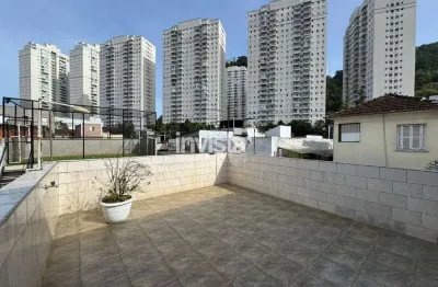Casa sobreposta alta 3 dormitórios para alugar no bairro do marapé em santos