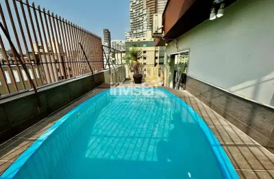 Cobertura com 3 quartos para alugar no Pompéia, Santos 