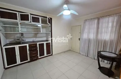 Apartamento semi moobiliado para locação na av. da praia da pompéia em santos