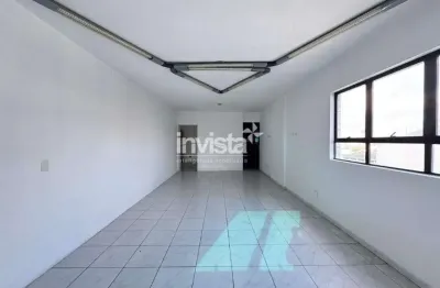 Sala comercial para alugar com 170m² na avenida ana costa no bairro da vila mathias em santos