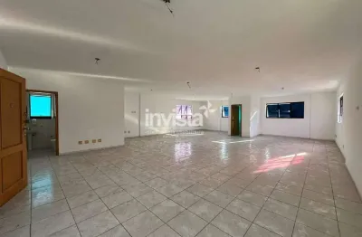 Sala comercial para alugar com 170 m² e 2 banheiros na avenida ana costa na vila mathias em santos