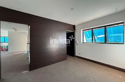 Sala comercial para alugar com 170m² na avenida ana costa no bairro da vila mathias em santos