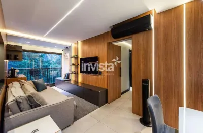 Apartamento de 84 m² em marapé, santos – 2 quartos, 1 suíte, mobiliado