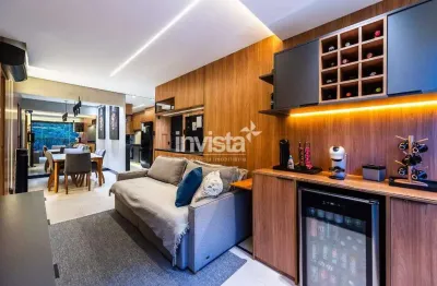 Apartamento de 84 m² em marapé, santos – 2 quartos, 1 suíte, mobiliado