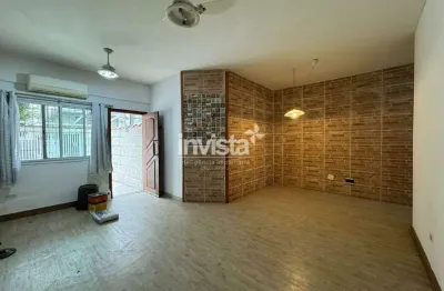 Casa sobreposta baixa 3 dormitorios para alugar no bairro do embaré em santos