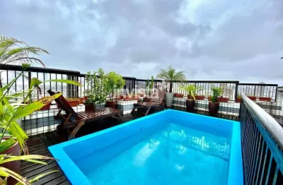 Cobertura com 4 quartos para alugar no Embaré, Santos 