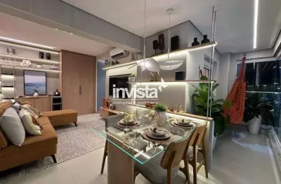 Apartamento 2 suítes no embaré, santos – 96 m² com varanda gourmet e vista mar