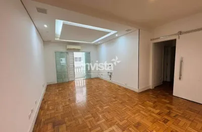Apartamento de 135 m² de área útil no bairro do embaré para locação.