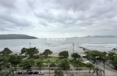 Aparecida – frente-mar, andar alto, vista absurda da orla e um quarto que faz o mar entrar em casa