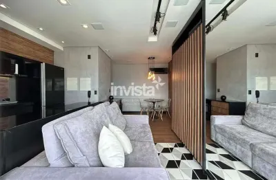 Apartamento 1 dormitório com suite, 45 m², mobiliado, boqueirão – santos, aluguel