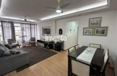 Apartamento para aluguel de 119 m² em marapé, santos – residencial