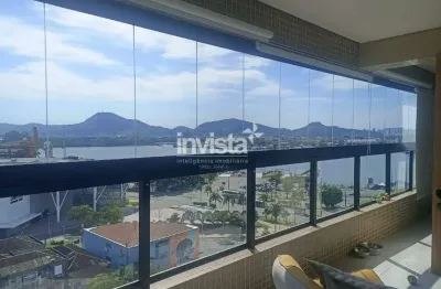 Apartamento com vista livre para a Baía de Santos - Ponta da Praia