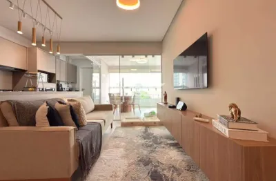 Apartamento 2 Suítes, prédio novo, lazer completo, Campo Grande – Mobiliado, com varanda e vista livre