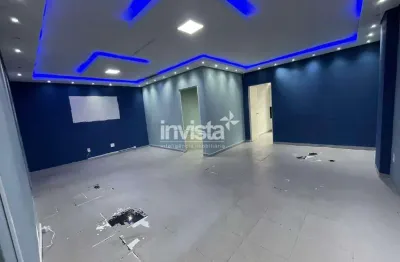 Sala comercial para alugar no Gonzaga, Santos 