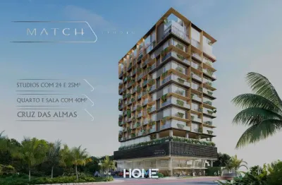 Match studios - studio e quarto e sala na região com maior crescimento imobiliário