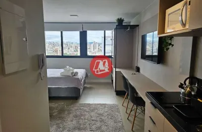 Studio mobiliado para alugar com 25,53m², 1 vaga no go rio branco