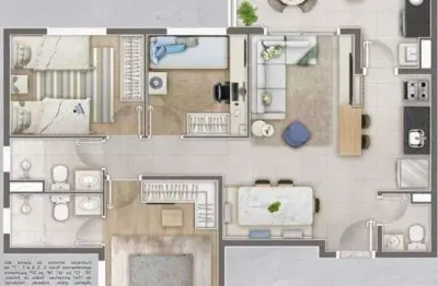 Apartamento para venda em barueri, nova aldeinha/aldeia, 3 dormitórios, 1 suíte, 3 banheiros, 2 vagas