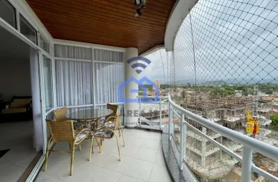 Excelente apartamento mobiliado à venda - três dormitórios na avenida da praia do indaiá, bairro no