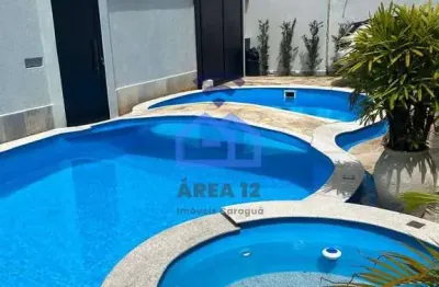 Sobrado triplex frente-mar à venda no bairro do indaiá em caraguatatuba, sp - com piscina, área gou