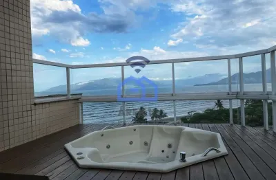 Cobertura frente-mar para locação no bairro do Indaiá em Caraguatatuba, SP - Luxo, conforto e uma v