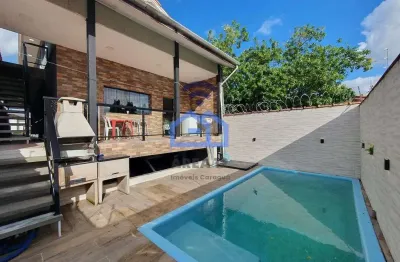 Sobrado à venda no bairro do aruan em caraguatatuba, sp - com 7 dormitórios e piscina!