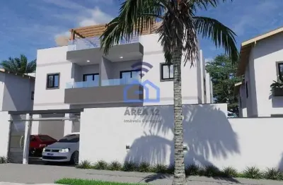 Casa em condomínio à venda no bairro massaguaçu em caraguatatuba, sp à 450 metros da praia com 2 su