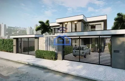 Casa duplex alto padrão, em construção, à venda, capricórnio ii, caraguatatuba, sp