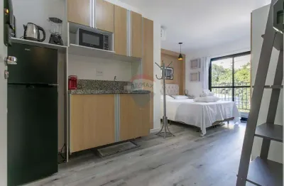 Studio novo e totalmente mobiliado e equipado, com maravilhosa área de lazer no rooftop