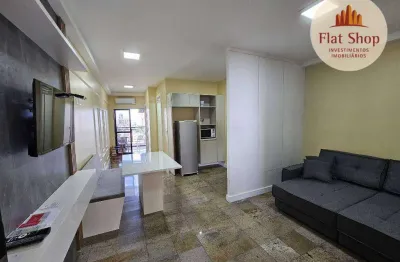 Flat com 1 dormitório à venda, 46 m² por r$ 550.000,00 - meireles - fortaleza/ce