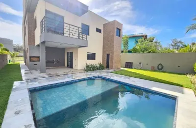 Casa em condomínio fechado com 4 quartos à venda na avenida dos coqueiros, 3300, cumbuco, caucaia por r$ 1.550.000