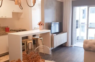 Apartamento mobiliado 1 suíte + 1 dórmitório na praia brava