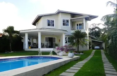 Casa em condomínio fechado com 4 quartos à venda na rua praia de tubarão, vilas do atlantico, lauro de freitas, 525 m2 por r$ 1.805.000