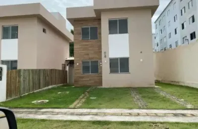 Casa em condomínio fechado com 4 quartos para alugar na rua sucupió, abrantes, camaçari, 164 m2 por r$ 4.500